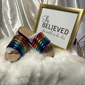NWT W/BOX - NINA Brigida Rainbow Multi Me - Girls Sz 4M
